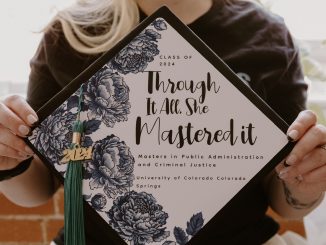 Through it all, she Mastered it decorated grad cap