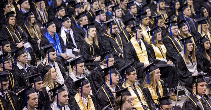 Graduates at Commencement