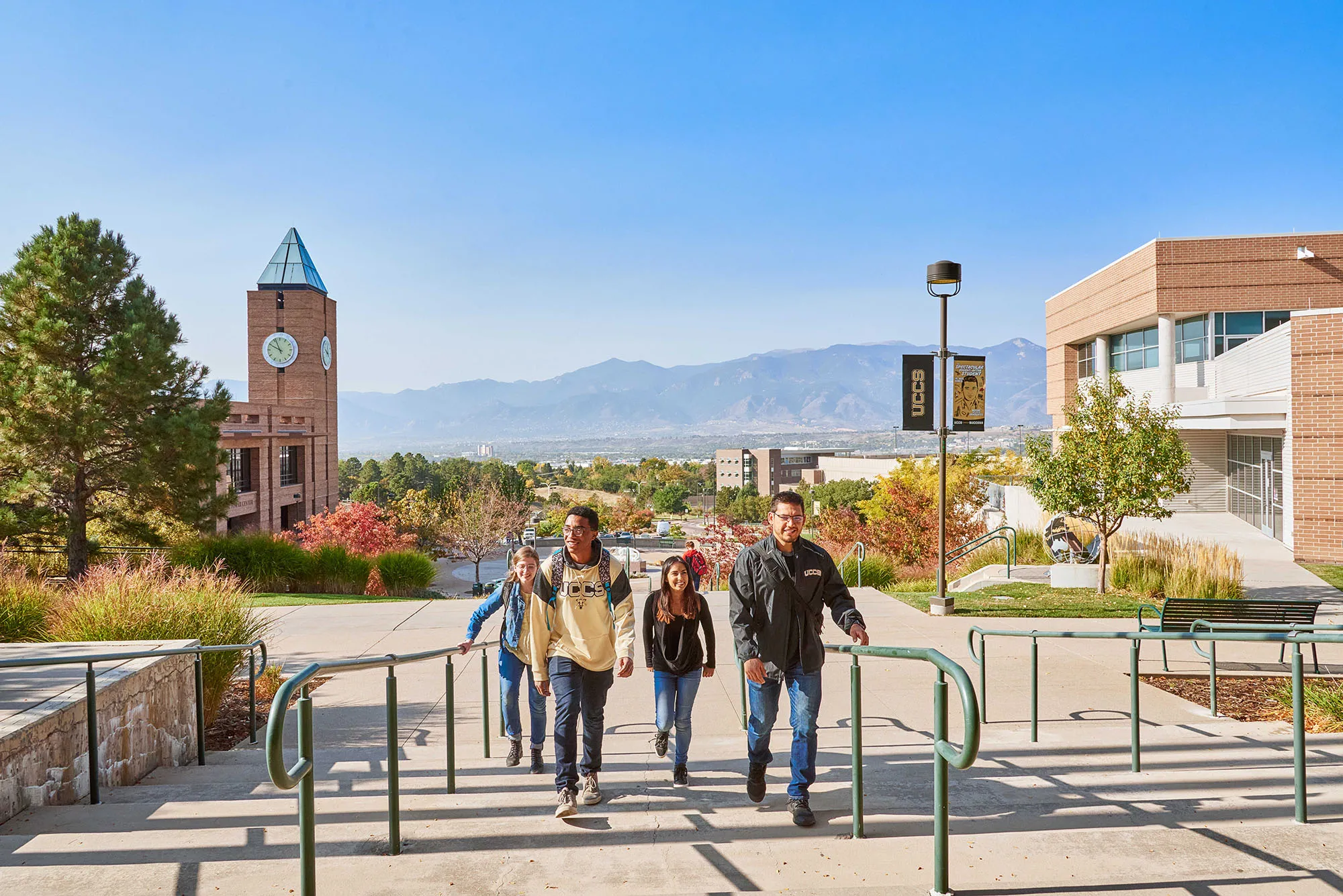 students on campus