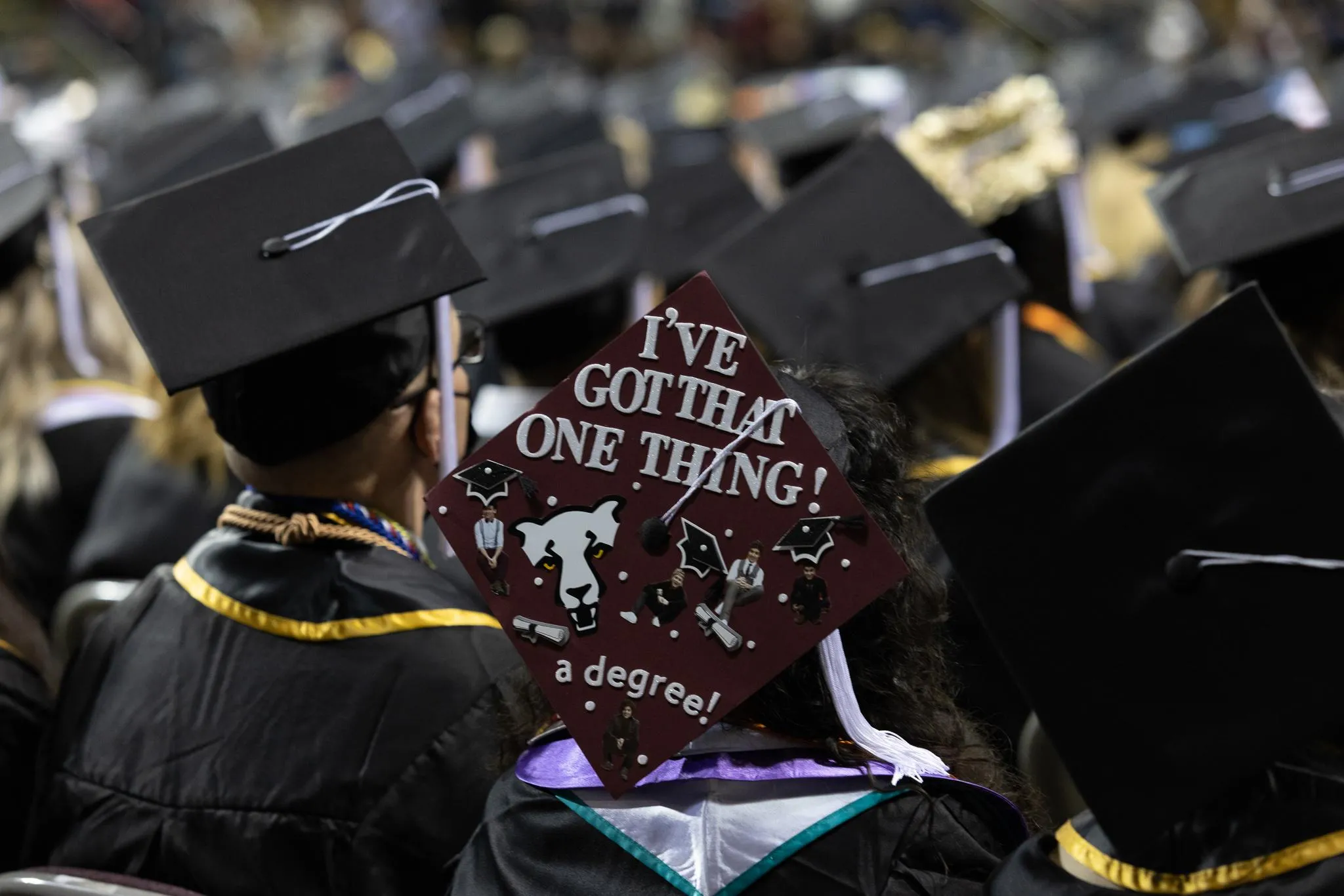 Decorated UCCS commencement cap